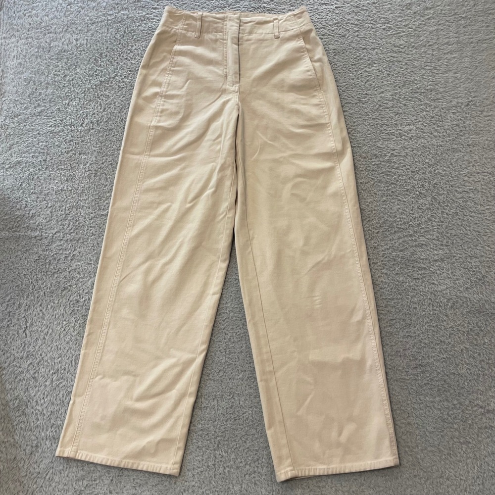 Wilfred Free Ascendant Pants Womens 2 Cream Utility Wide Leg High Rise